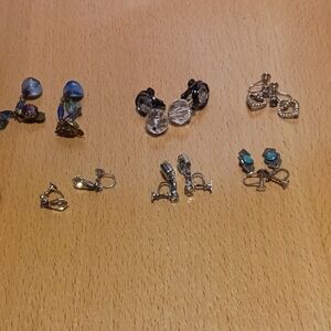 Elegant Silver and Blue Vintage Earrings